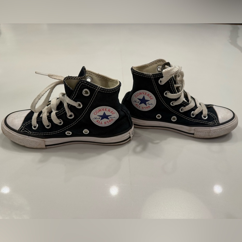 Converse Kids Black and White High-Top Sneakers